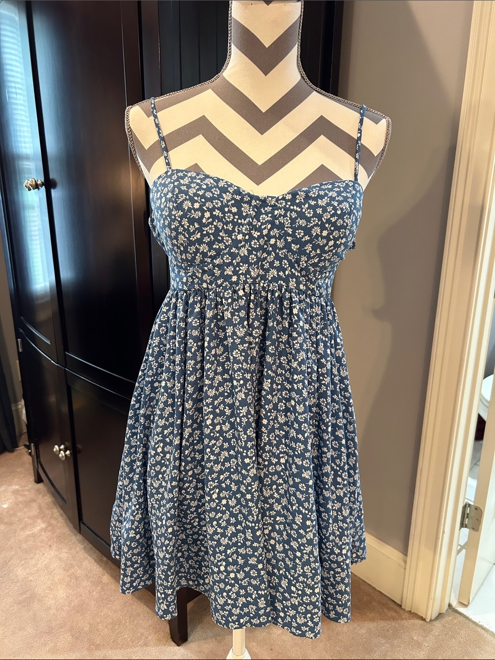Altar'd State Blue and White Floral Sundress